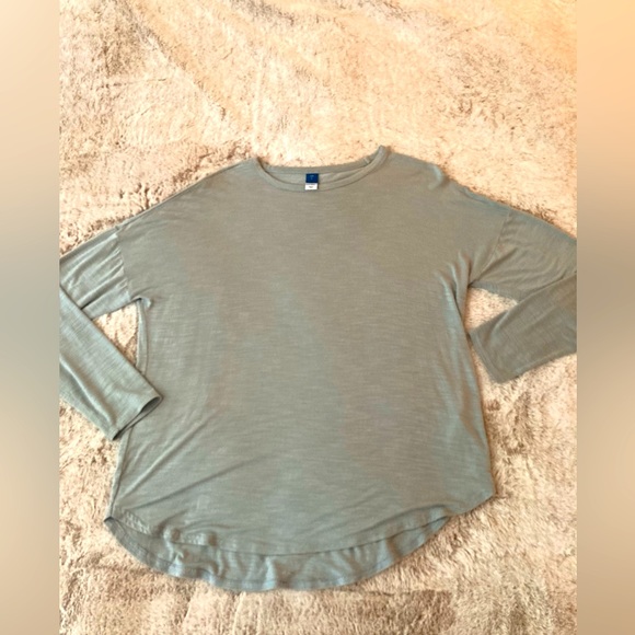 OLD NAVY ~ Luxe Tunic ~ (Small) Silver Sage Heather ~ Long Sleeve T-Shirt - Picture 1 of 9